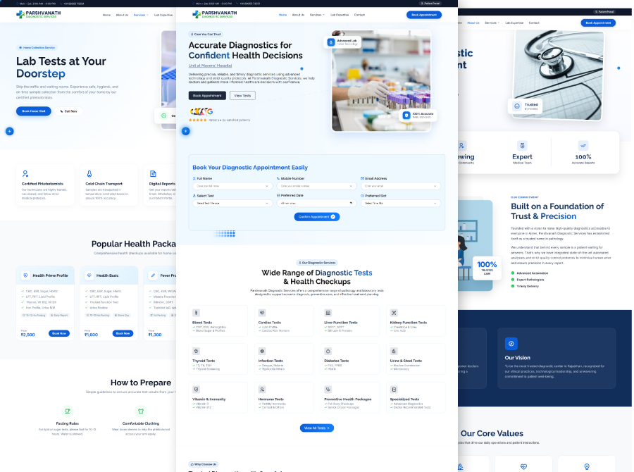 Parshvanath Diagnostics Interface
